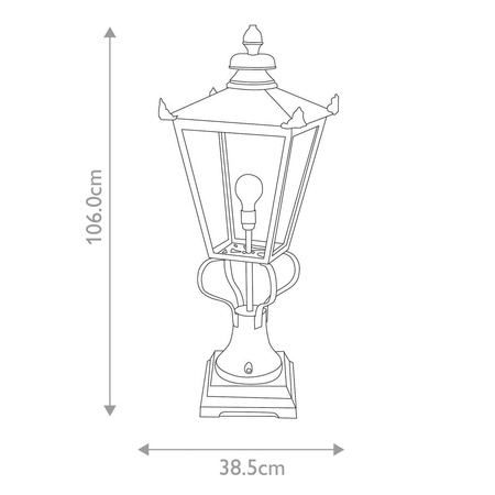 Lampa stojąca zewnętrzna Wilmslow (WSLN1-BLACK) - Elstead Lighting