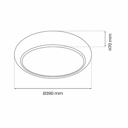 Plafon GEA GOLD 36W LED ?390 mm (ML8132) - Milagro