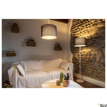 FENDA podstawa lampy podłogowej I E27, lampa podłogowa indoor, kolor biały, bez klosza (1003031) - SLV