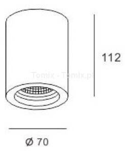 Plafon betonowy tuba NAOS II (D348049)