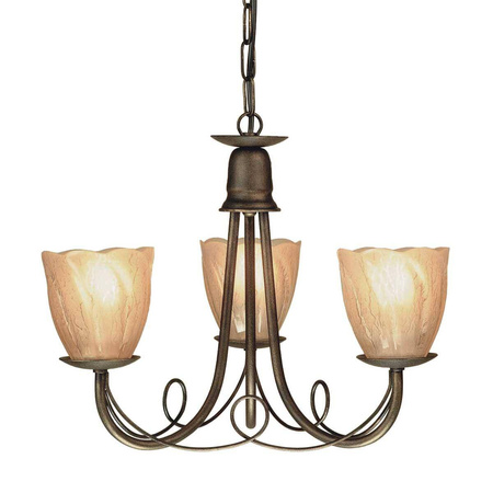 Żyrandol Minster (MN3-BLK-GOLD) - Elstead Lighting