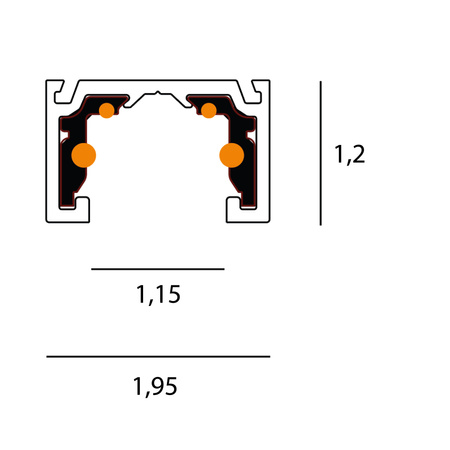 MAXLIGHT NT0007 Szynoprzewód MICRO11  czarny natynkowy 2mb