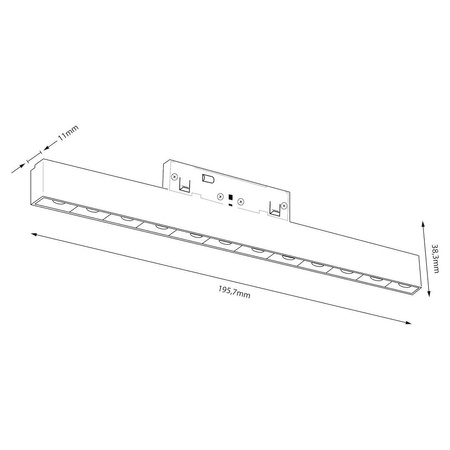 Lampa do szyny magnetycznej Magnetic track 10mm 12W 3000-6000K (ML2176) - Milagro