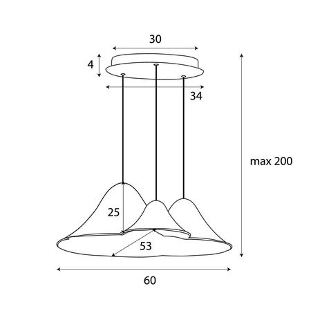Wisząca lampa z filcu MAXLIGHT P0565 BELMOND BLACK&GREY