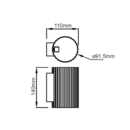 Tokio kinkiet 1 Czarny (LP-787/1W BK) - Light Prestige