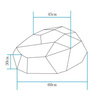 Lampa ogrodowa kamień DIAMOND L LED RGBW 16 kolorów 60 cm (ES-ST015) - Step into Design