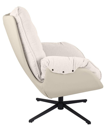 Fotel obrotowy CARINO beżowy - PU, stal (KH1501100181) - King Home