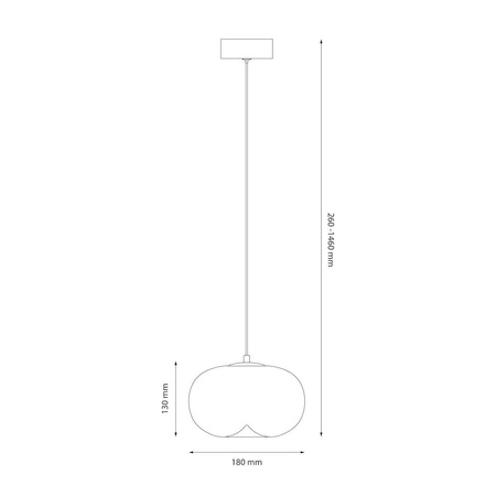 Lampa wisząca VASO 1 WHITE 4W (ML1398) - Milagro
