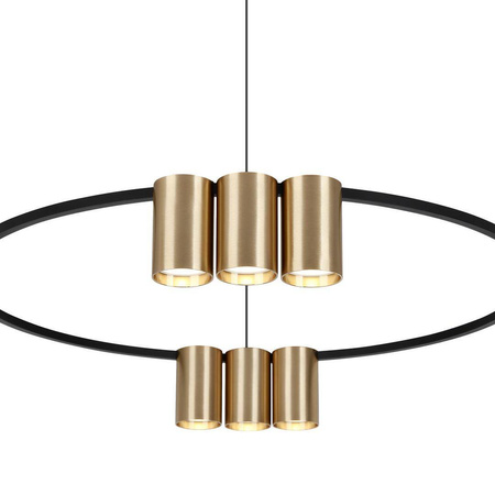 Lampa wisząca (koło) GENESIS BLACK GOLD 10xGU10 (ML0375) - Milagro