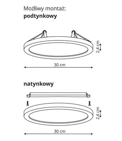 Plafon York 2 w 1 4000K (LP-330/1C 4WH) - Light Prestige