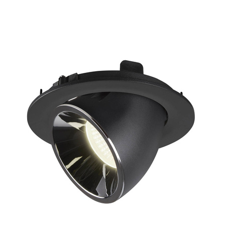 NUMINOS® GIMBLE L, oprawa sufitowa wpuszczana czarna/chromowana, 2700 K 20° (1005977) - SLV