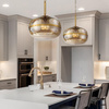Lampa wisząca Nottingham - 3 źródła światła - Antyczny mosiądz (QN-NOTTINGHAM-3P-AB) - Quintiesse