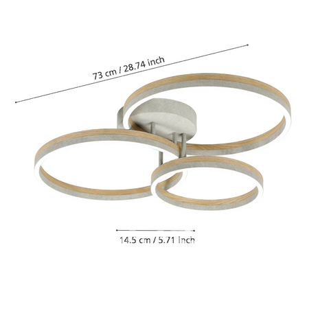 Lampa Sufitowa CADINARO szara (39895) - EGLO