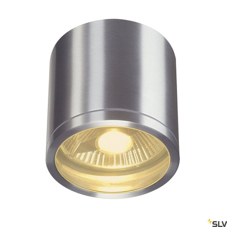 ROX CEILING OUT, QPAR11, lampa sufitowa outdoor, szczotkowane aluminium, maks. 50W,IP44 (1000332) - SLV
