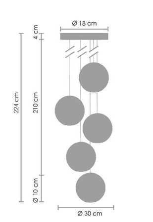 Lampa wisząca STARLIGHT-5 kryształowa (ST-9228-5) - Step into Design