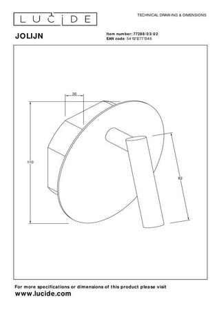 Kinkiet JOLIJN  (77288/03/02) - Lucide