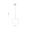 Lampa wisząca na szynie TRACER JUTA 380 TRÓJOBWODOWY 1XE27 (10688) - TK Lighting