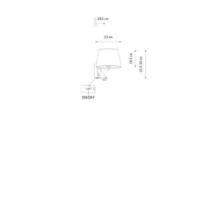 Kinkiet regulowany z włącznikiem TUTOIA (11684) - Nowodvorski