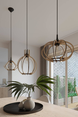 Lampa wisząca ARANCIA naturalne drewno (SL.0391) - Sollux
