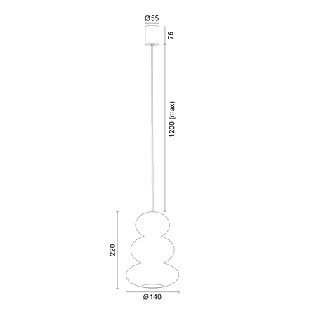 Pojedyncza lampa wisząca  ORLANDO  (8825) - Argon