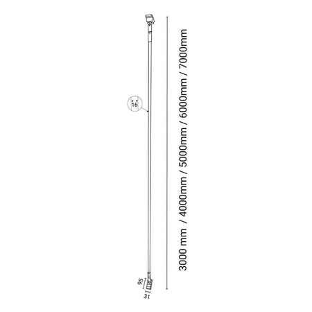 Lampa liniowa Surika - Biała (4000 mm) 3000K   (6025) - Shilo