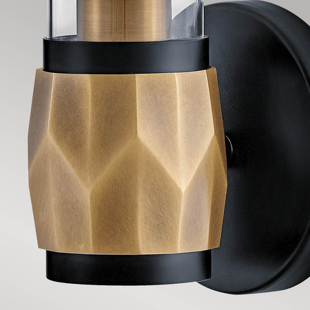 Kinkiet Ellison - 1 źródło światła - Czarny, klasyczny (HK-ELLISON1-BK-HB) - Elstead Lighting