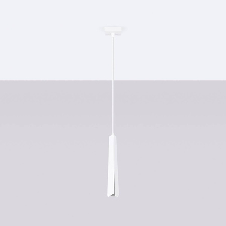 Pojedyncza lampa wisząca nad wyspę kuchenną PRYSM 1 biała (SL.1397) - Sollux Lighting