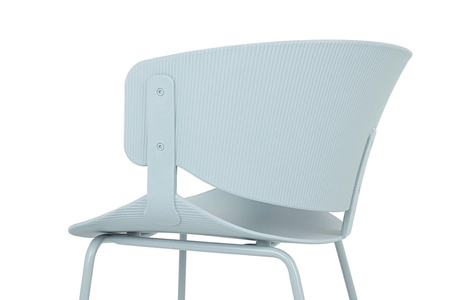 Krzesło GARRET jasnoszare -               polipropylen, metal (ARM-001.GREY) - King Home