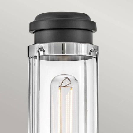 Kinkiet do łazienki Masthead - 1 źródło światła - Polerowany chrom & Czarny (HK-MASTHEAD1-PCBK) - Hinkley