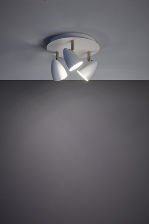 CIRO Plafon 3L Biały/Stal