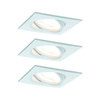 Zestaw Oprawa wbudowana Nova Coin LED 3-st ściemnianie ruchoma 3x6,5W 2700K 230V Biały Mat/Aluminium (PL93490) - PAULMANN