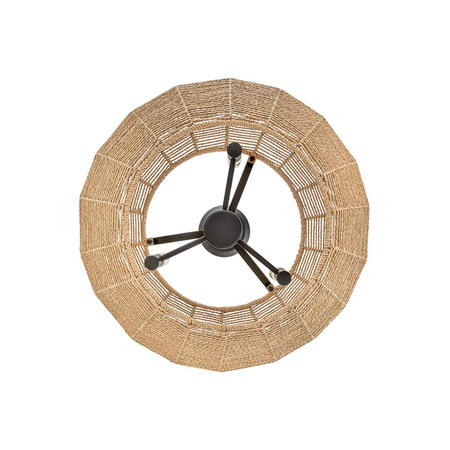 Rattanowa lampa wisząca Luca - 3 źródła światła - karmelowy beż (QN-LUCA-P-S-BK-CAM) - Quintiesse