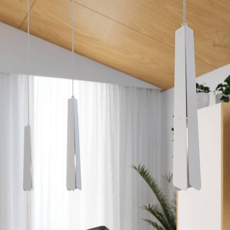 Pojedyncza lampa wisząca nad wyspę kuchenną PRYSM 1 biała (SL.1397) - Sollux Lighting