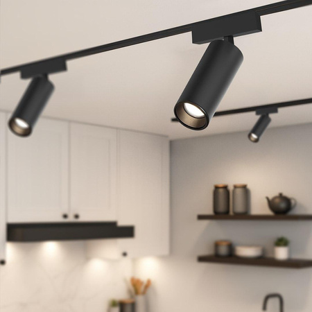 Reflektor na szynie, sterowany aplikacją Slim Magnetic Track Czarny Spot 9W LED Tuya CCT (ML2203) - Milagro