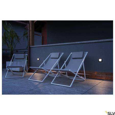 DOWNUNDER OUT LED L, lampa ścienna wpuszczana outdoor, LED, 3000K, antracyt (233615) - SLV