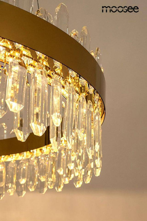 Złota kryształowa lampa wisząca Amira 80 (MSE1501100409) - Moosee