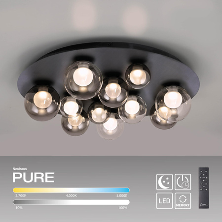 PURE POPUP LAMPA SUFITOWA SZARA (6588-15) - Paul Neuhaus