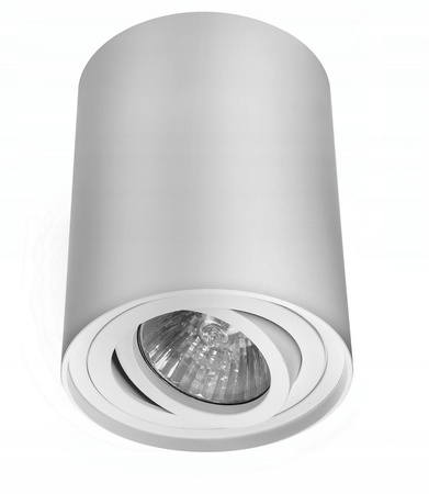 DUŻA OPRAWA NATYNKOWA HALOGENOWA TUBA LED RUCHOMA BIAŁA - Syntron