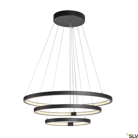 ONE TRIPLE DALI, wewnętrzna oprawa wisząca LED, czarna, 3000 K/4000 K (1002913) - SLV