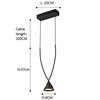 Lampa wisząca MIA LED czarna 15,5 cm (ST-1758) - Step into Design