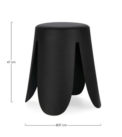 BIZZOTTO stołek IMOGEN czarny (0734378) - Bizzotto
