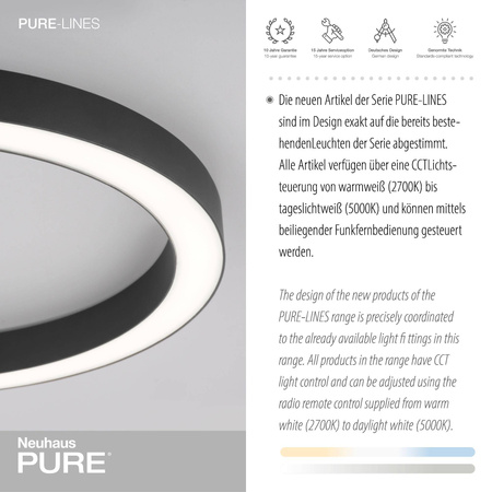 Lampa sufitowa PURE-LINES (6309-13) - Paul Neuhaus