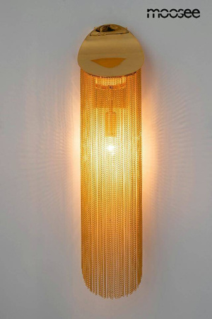 Lampa ścienna LAMBADA łańcuszki złota (MSE010100374) - Moosee