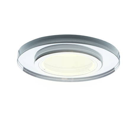 Oczko sufitowe szklane OKRĄGŁE. Kolor: SREBRNY (EKOS204) - Eko-Light