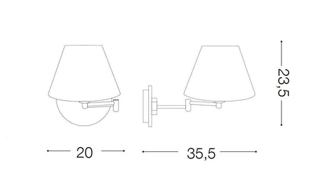 Kinkiet BEVERLY AP1 chrom (126784) - IdealLux