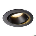NUMINOS® MOVE DL XL, wewnętrzna oprawa sufitowa wpuszczana LED, czarna/czarna 2700 K 20° obrotowa i pochylana (1003697) - SLV