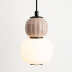 MAXLIGHT P0625 LAMPA WISZACA MODERN 5W, OPAL + MEDIUM BROWN