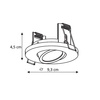 Ruchome oczko podtynkowe Lagos IP65 chrom 1xGU10 (LP-4425/1RM CH) - Light Prestige