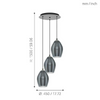 Lampa wisząca ESTANYS nikiel (39565) - EGLO