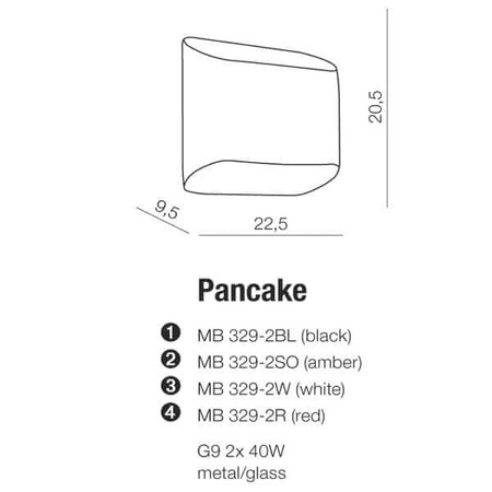 Kinkiet PANCAKE biały (MB329-2WHITE | AZ0114) Azzardo